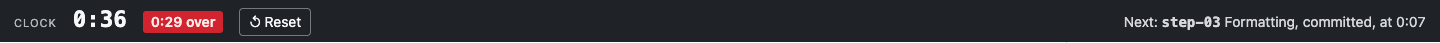 The clock band across the top of the page