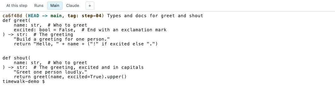Main: your repository, at its latest commit